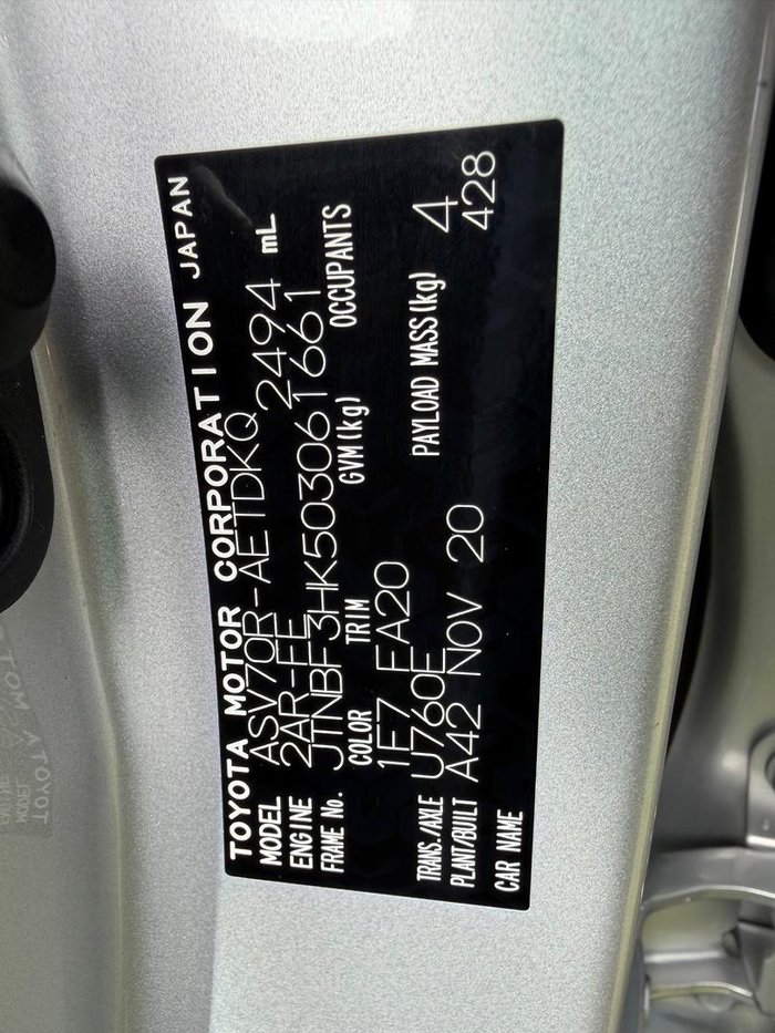 2020 Toyota Camry Ascent