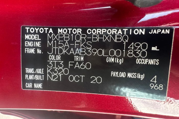 2020 Toyota Yaris Cross GXL