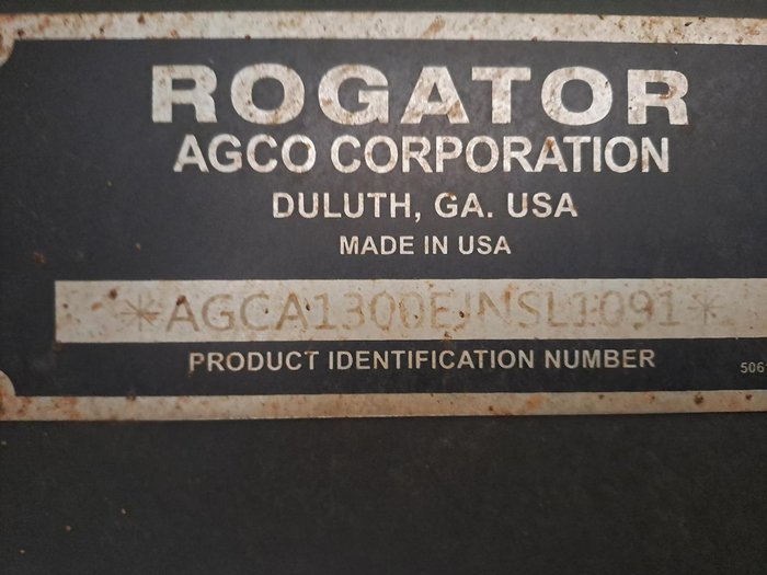 2018 Croplands Rogator RG1300C