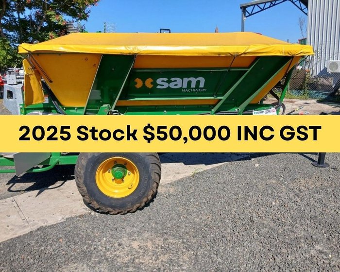 2025 SAM 3.8T Fertiliser Spreader Yellow
