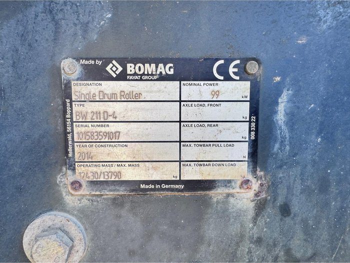 2014 BOMAG Bw211d4