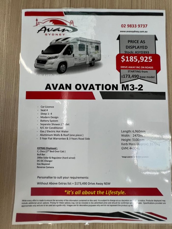 2026 Avan Ovation