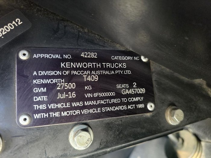2016 Kenworth T400 Series