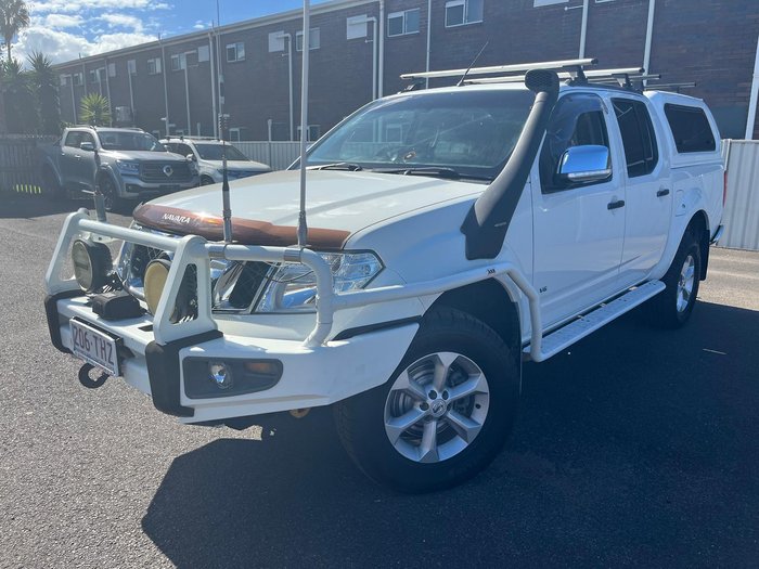 2012 Nissan Navara ST-X D40 Series 5 4X4 Dual Range Arctic White