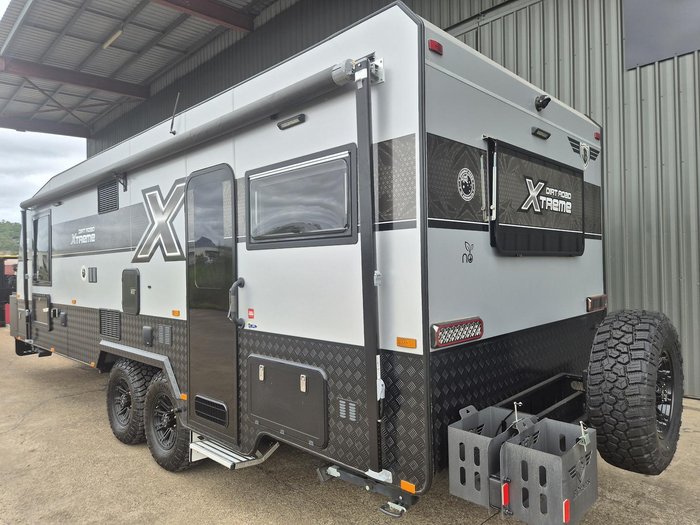 2025 JB Caravans Dirt Road Xtreme 23'6 Rear Club Lounge Corner Shower
