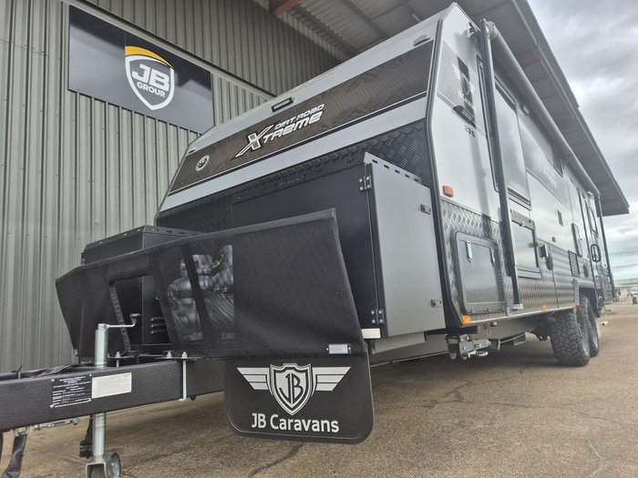 2025 JB Caravans Dirt Road Xtreme 23'6 Rear Club Lounge Corner Shower