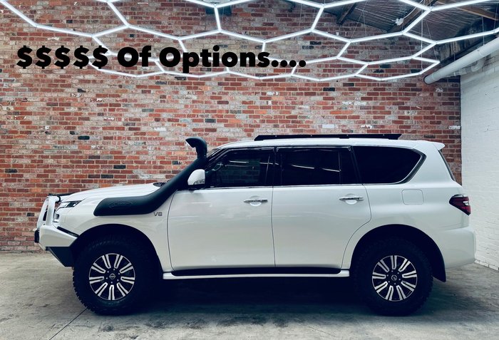 2020 Nissan Patrol Ti Y62 Series 5 MY20 4X4 Dual Range Moonstone White