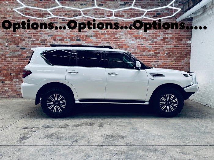 2020 Nissan Patrol Ti Y62 Series 5 MY20 4X4 Dual Range Moonstone White