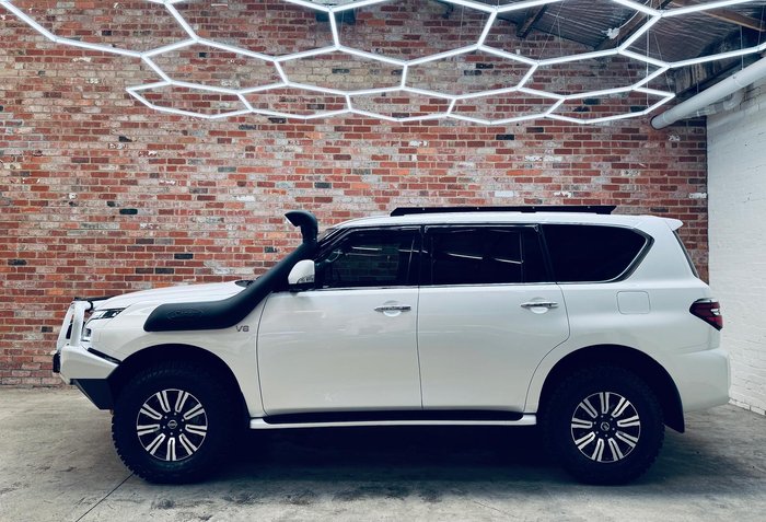 2020 Nissan Patrol Ti Y62 Series 5 MY20 4X4 Dual Range Moonstone White