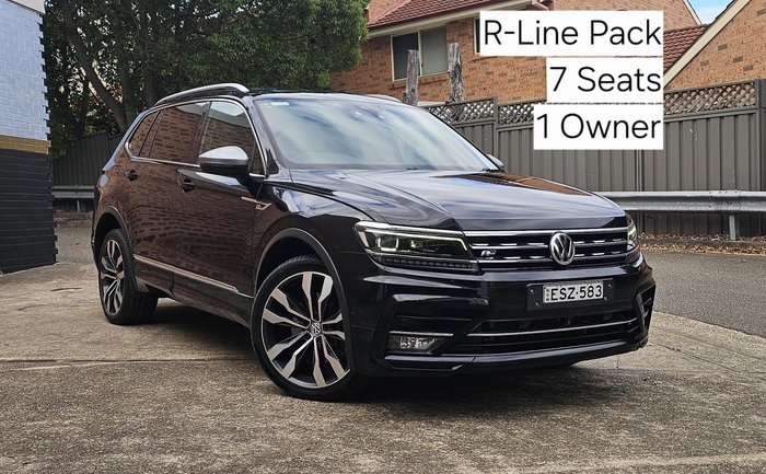 2019 Volkswagen Tiguan 162TSI Highline Allspace 5N MY19.5 Four Wheel Drive Deep Black