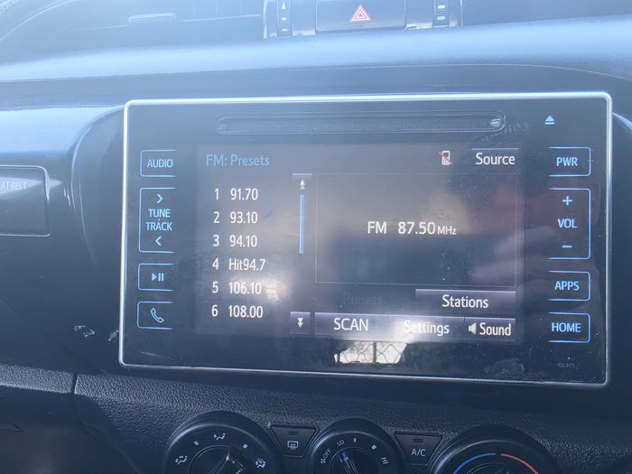 2019 Toyota Hilux SR GUN126R 4X4 Dual Range White