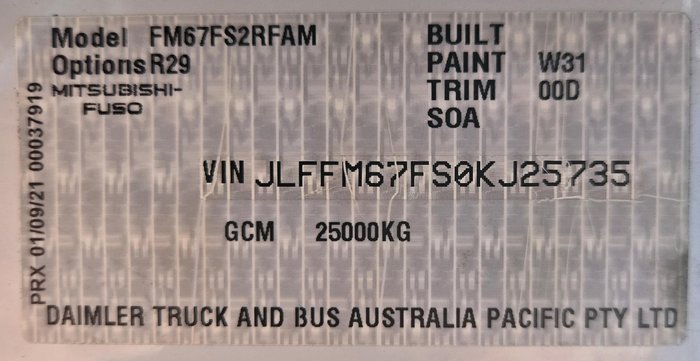 2021 Fuso Fighter WHITE