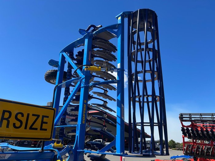 0 Farmet Softer 9Ps W Trailing Speed Disc + Tube Roller New BLUE