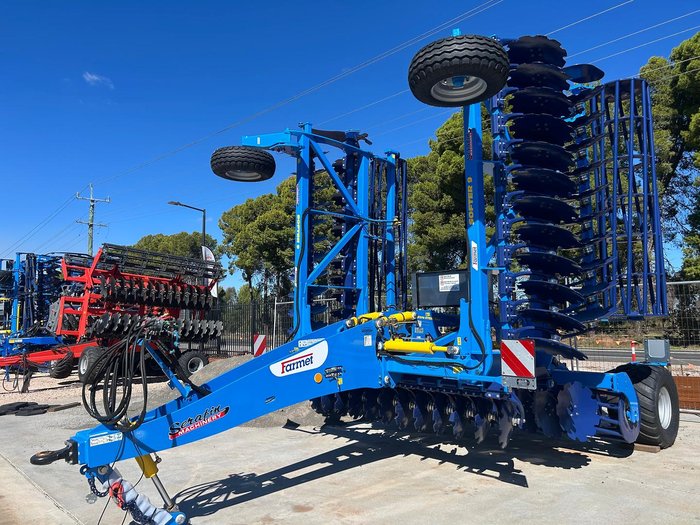 0 Farmet Softer 9Ps W Trailing Speed Disc + Tube Roller New BLUE