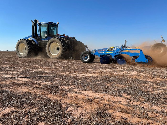 0 Farmet Softer 9Ps W Trailing Speed Disc + Tube Roller New BLUE