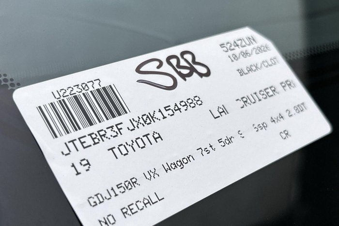 2019 Toyota Landcruiser Prado VX