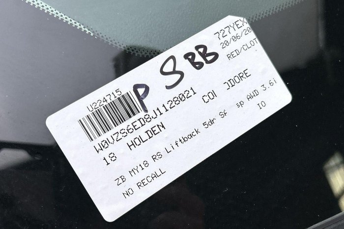 2018 Holden Commodore RS