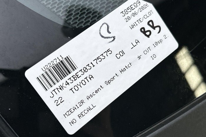 2022 Toyota Corolla Ascent Sport