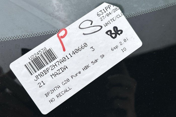 2021 Mazda 3 G20 Pure