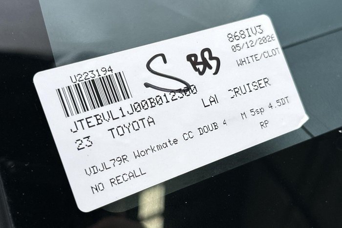 2023 Toyota Landcruiser Workmate