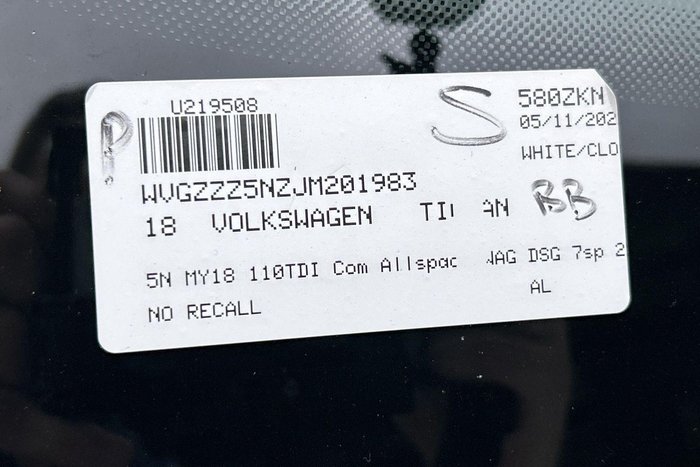 2018 Volkswagen Tiguan 110TDI Comfortline Allspace