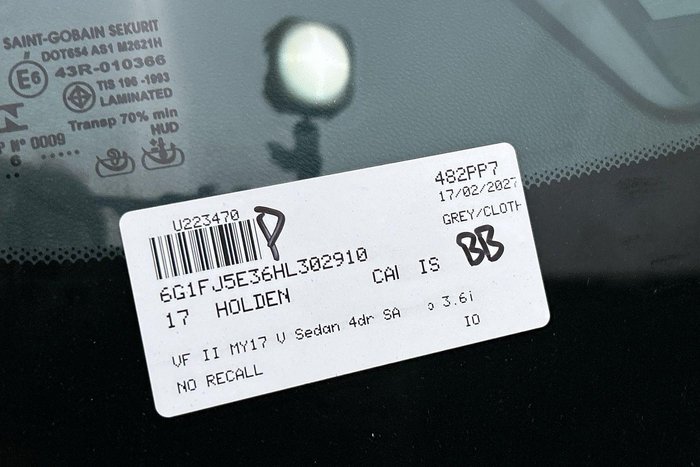 2017 Holden Calais V