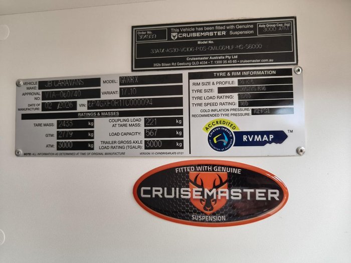 2026 JB Caravans Gator X 17'10 Rear Door L-Shape Lounge