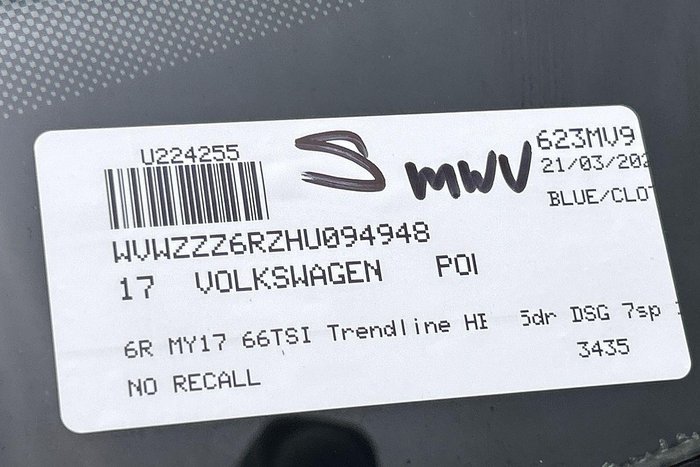 2017 Volkswagen Polo 66TSI Trendline