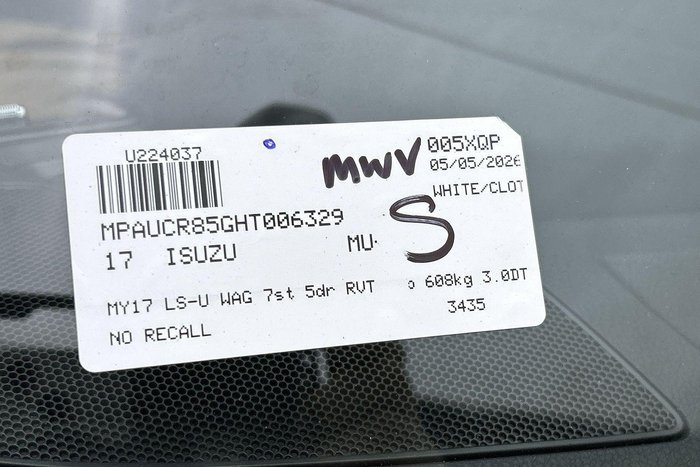 2017 Isuzu MU-X LS-U