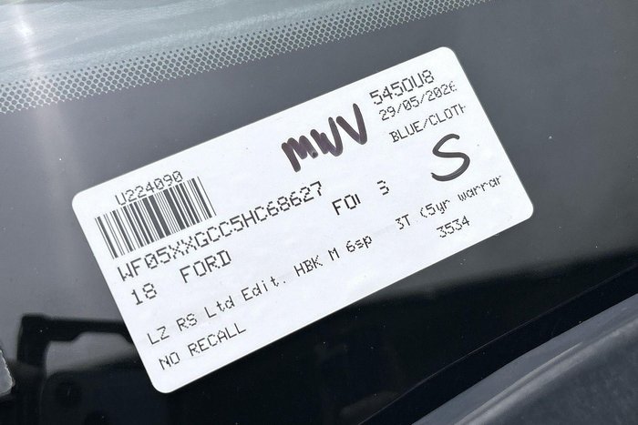 2018 Ford Focus RS Limited Edition