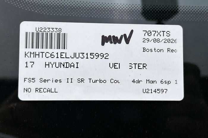 2017 Hyundai Veloster SR Turbo