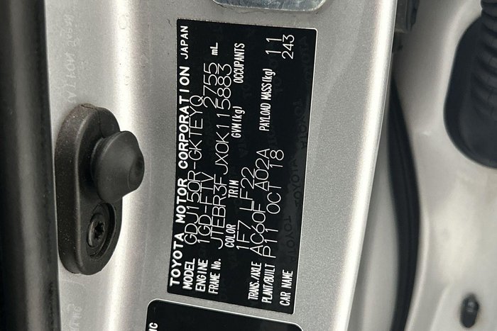 2018 Toyota Landcruiser Prado VX