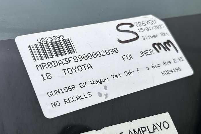 2018 Toyota Fortuner GX