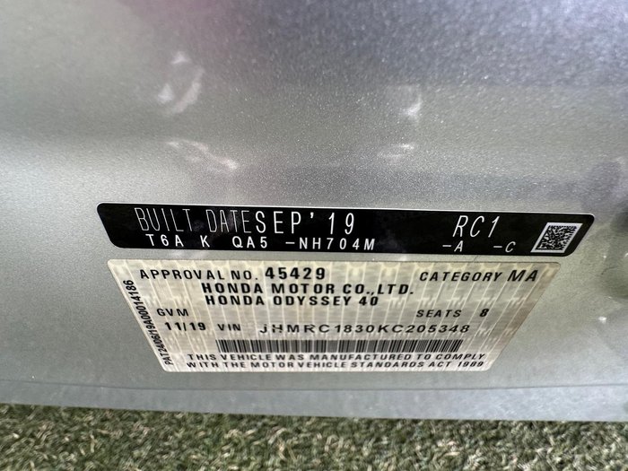 2019 Honda Odyssey VTi