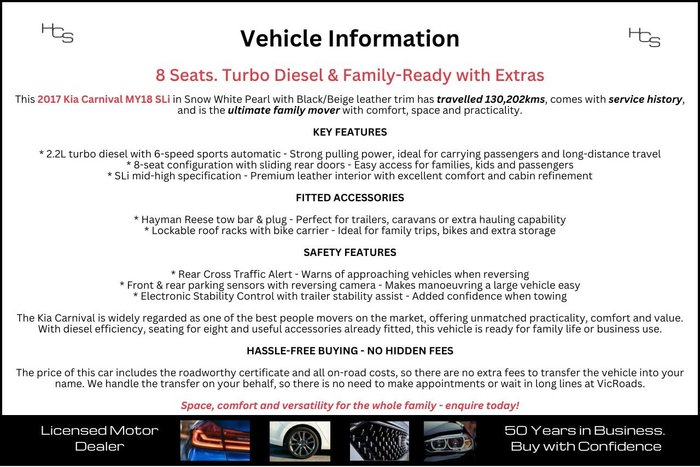 2017 Kia Carnival SLi