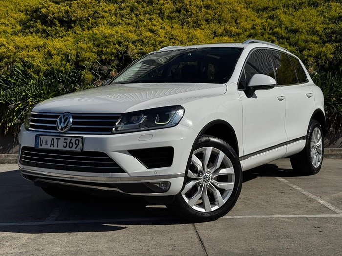 2015 Volkswagen Touareg V6 TDI 7P MY16 Four Wheel Drive Pure White