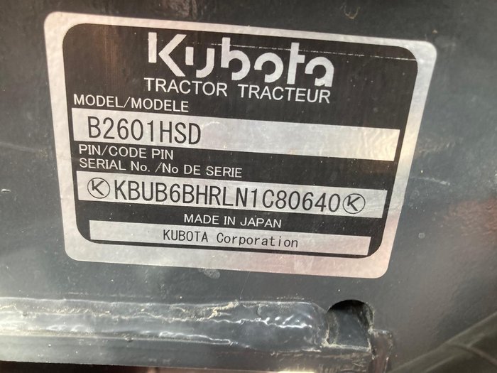 Kubota B2601hd