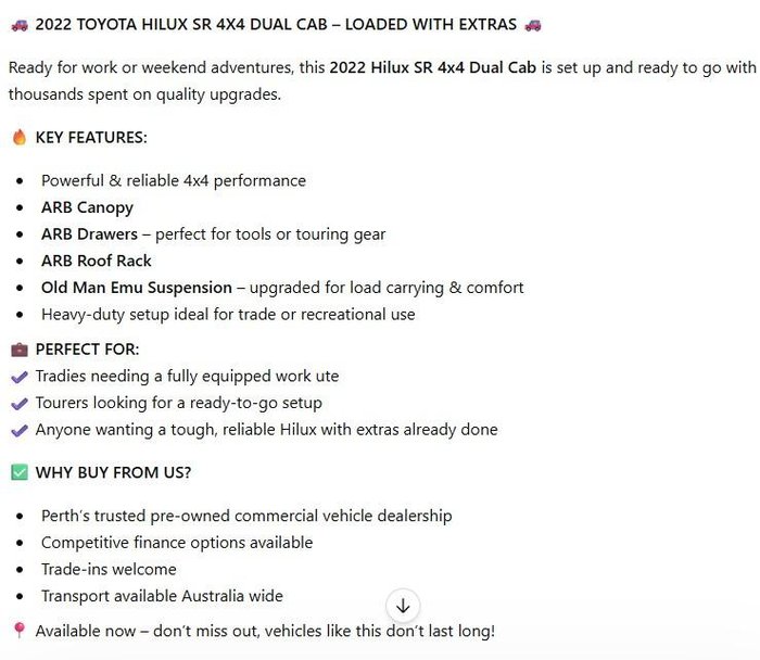 2022 Toyota Hilux SR