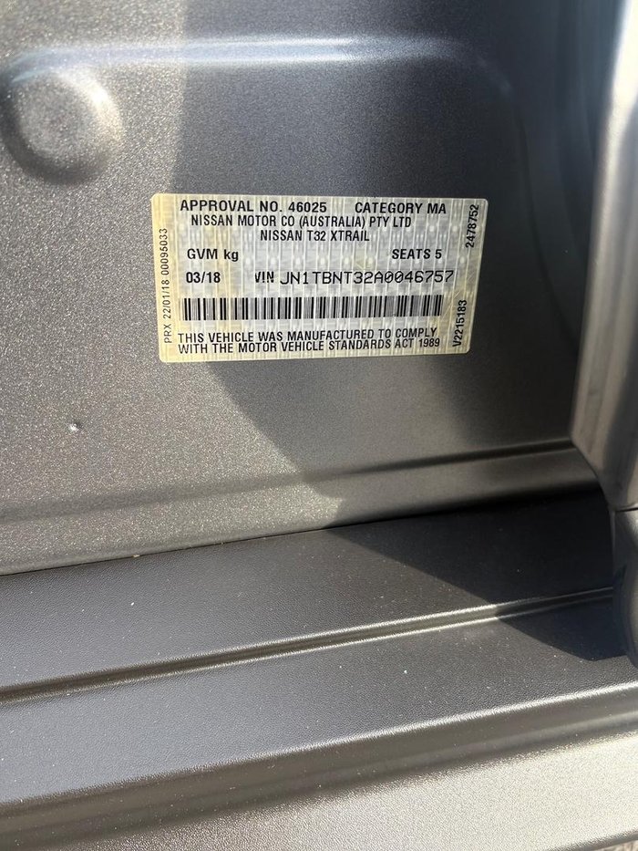 2018 Nissan X-TRAIL ST T32 Series II 4X4 On Demand Gun Metallic