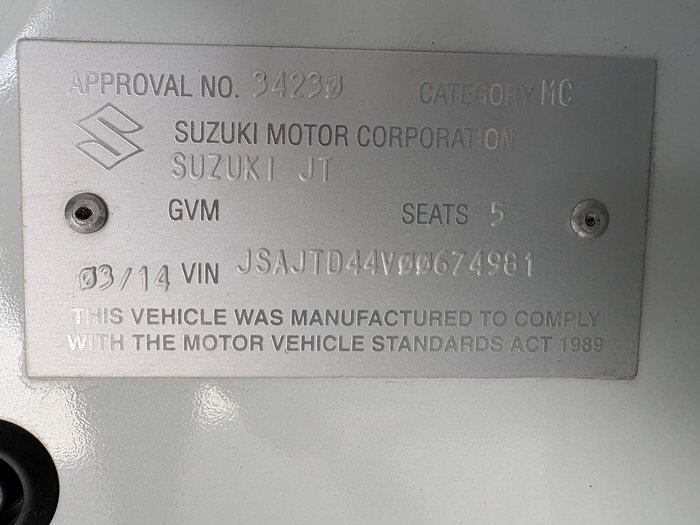 2014 Suzuki Grand Vitara JB 4X4 Dual Range White Pearl