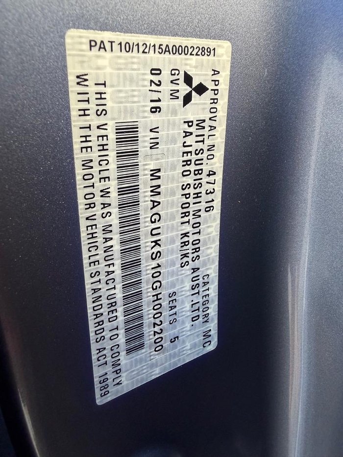 2016 Mitsubishi Pajero Sport GLS