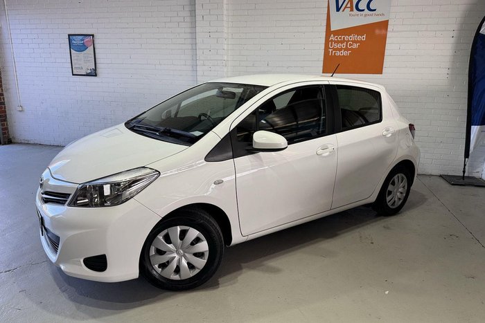 2014 Toyota Yaris YR NCP130R Glacier White