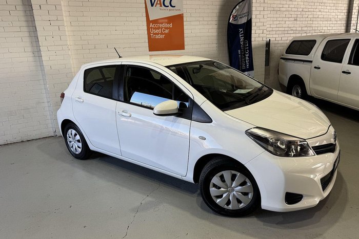 2014 Toyota Yaris YR NCP130R Glacier White