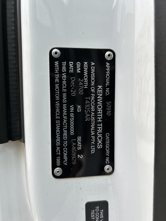 2020 Kenworth T410 SAR