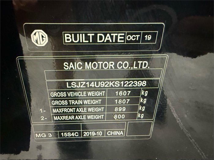 2019 MG MG3 Core