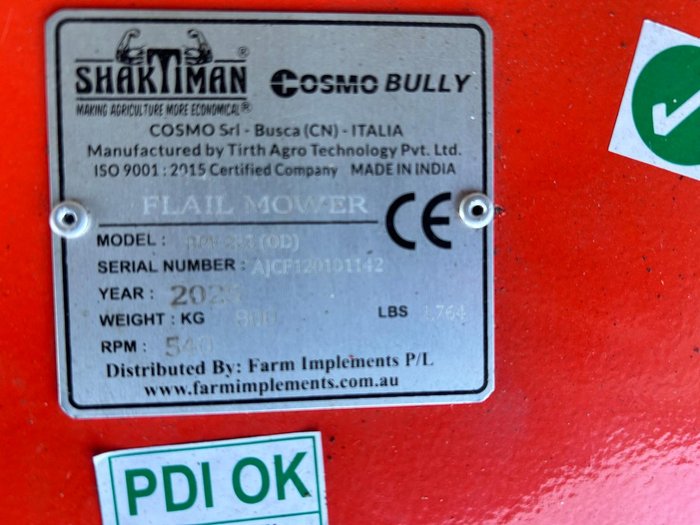 2025 Cosmo Bully BPF 225H Orange
