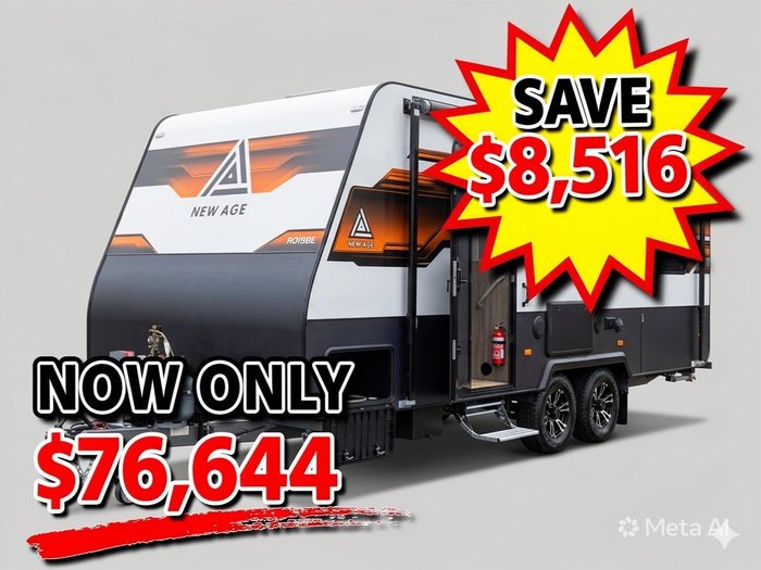 2026 New Age Caravans Road Owl 19 3 Bunk - Save $8,516 Was $85,160