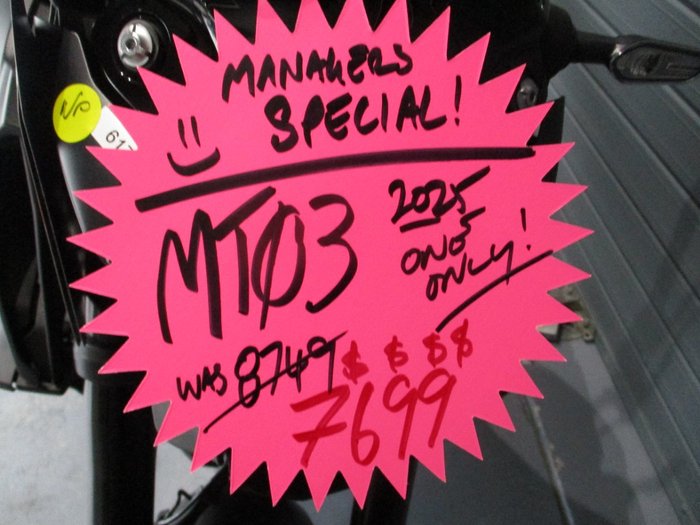 2025 Yamaha MT-03 (MT03LA) (ABS) Black