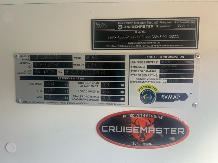 2026 JB Caravans Gator X 17'10 Rear Door Lounge