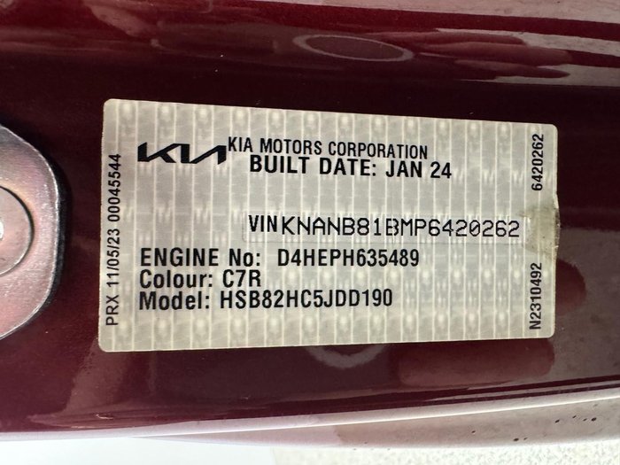 2024 Kia Carnival S KA4 PE MY25 Flare Red